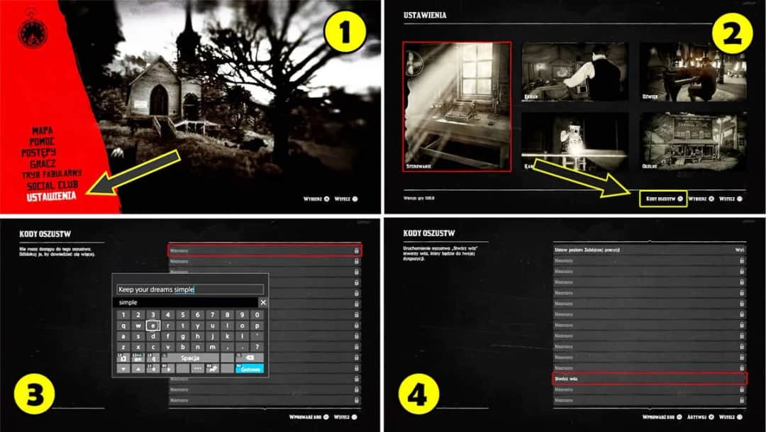 Kody Oszustw RDR2: Kompletna Lista i Sposób Aktywacji