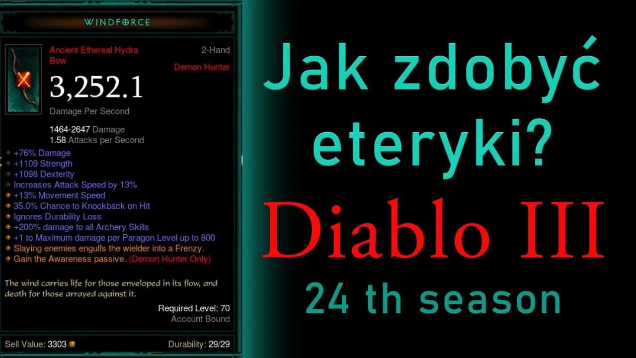 Eteryczne przedmioty w Diablo 3 - sekretne sposoby zdobycia legendy